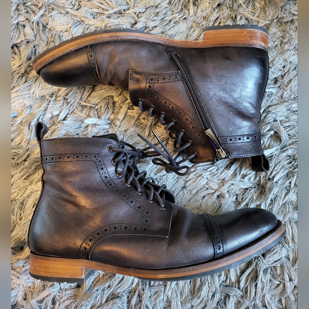 Dockorio Motorcycle Boot~Black Leather sz 8.5 Mens